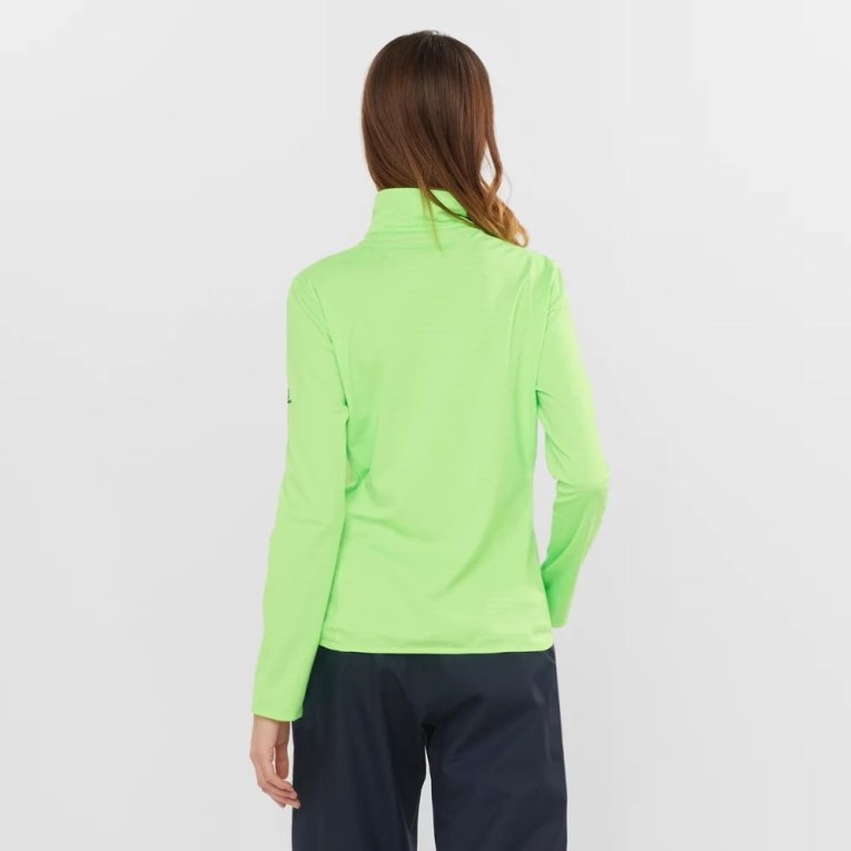 Green Salomon Essential Lightwarm Half Zip Women's Jackets | IE AS9078